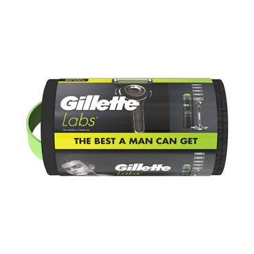 GILLETTE LABS RAZOR AND SHAVE GEL WASH BAG