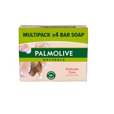 PALMOLIVE DELICATE CARE ALMOND AND MILK SOAP X4 BARS