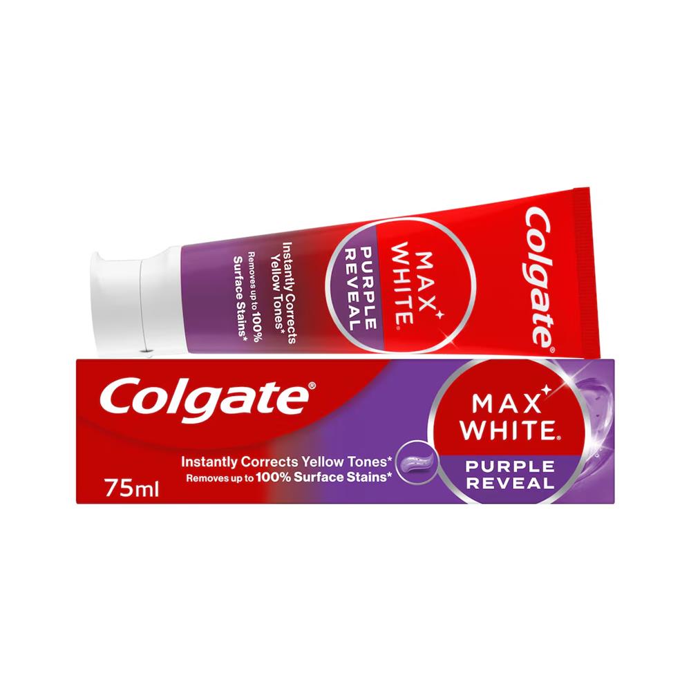 COLGATE MAX WHITE PURPLE REVEAL TOOTHPASTE 75ML | CH Tralee | Ireland