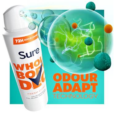 SURE WHOLE BODY DEO FRESH CITRUS 150ML