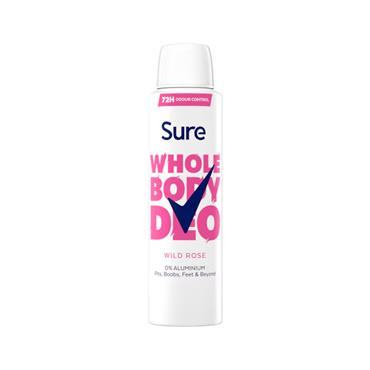 SURE WHOLE BODY DEO WILD ROSE 150ML