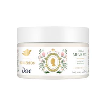 DOVE BRIDGERTON LOVE AND MEADOWS BERGAMOT AND WILDFLOWERS BODY SCRUB 225ML