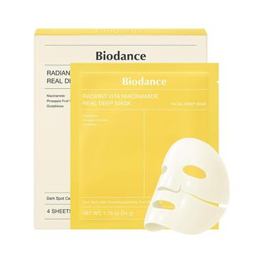 BIODANCE RADIANT VITA NIACINAMIDE REAL DEEP MASK 4 SHEETS