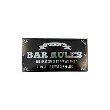 SIGN - BAR RULES