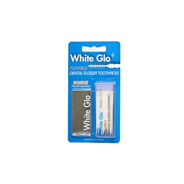 WHITE GLO DENTAL FLOSSER TOOTHPICKS
