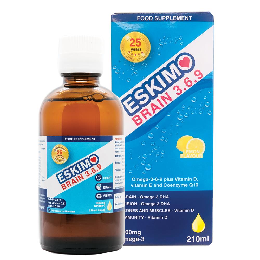 Eskimo3 Omega3 Liquid Fish Oil Eskimo Brain 3.6.9 Large Horanshealth.ie 14 Irish stores