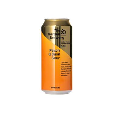 THE GARDEN BREWERY PEACH & BASIL SOUR 44CL 5.4%