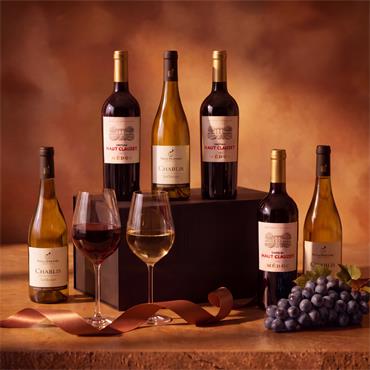 THE CRU PREMIUM 6 BOTTLE WINE GIFT BOX 3 RED 3 WHITE