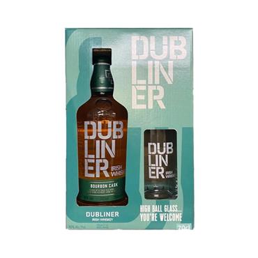 DUBLINER IRISH WHISKEY HIGHBALL GLASS GIFT PACK 70CL 43%