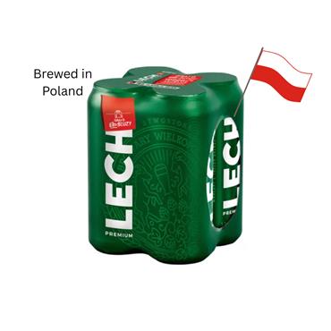LECH LAGER (POLAND BREWED) 4 PACK 50CL 5%