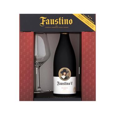 FAUSTINO V RED & GLASS GIFT BOX