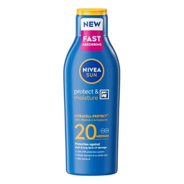 Nivea Sun Protect & Mositure SPF 20 Water Resistant Lotion 200ml 