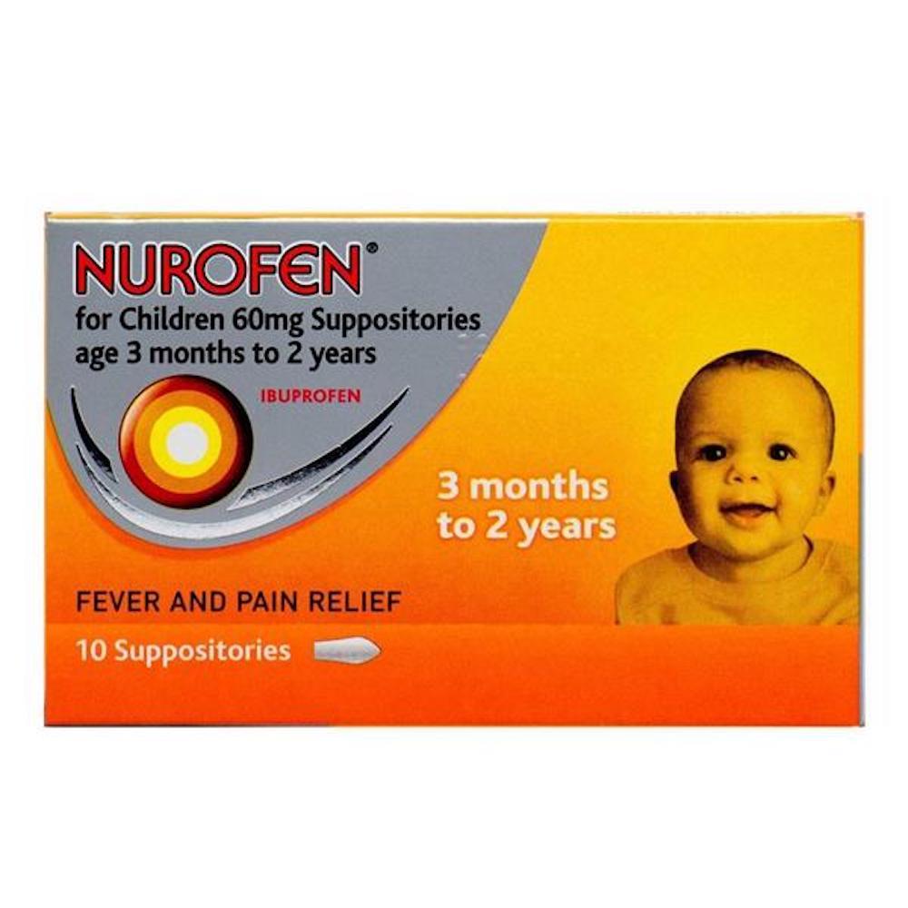 NUROFEN CHILD SUPPOSITORIES 60MG 10PK McCormacks Pharmacy and Beauty