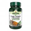 NATURES AID GINGER TUMERIC 3IN1 60 TABLETS