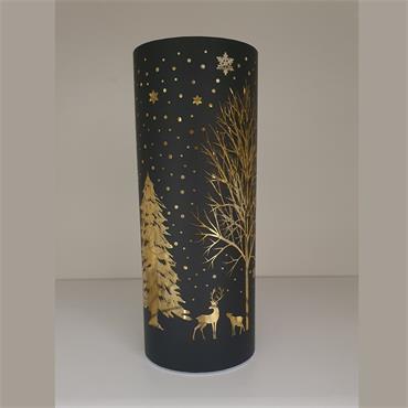Xmas Glow Lamp Forest Large Black