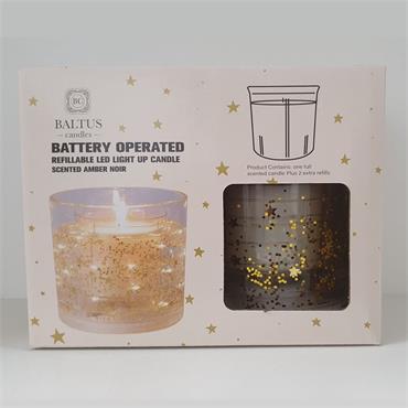 Light Up Candle Gold