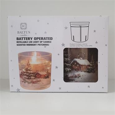 Light Up Candle White