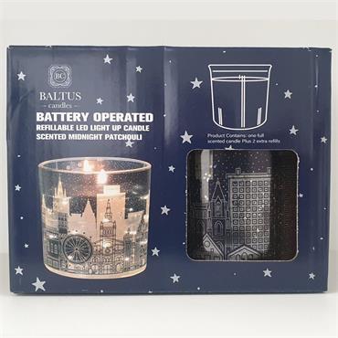 Light Up Candle Navy