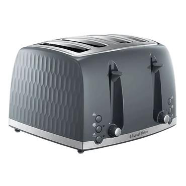 Russell Hobbs Honeycomb 4 Slice Toaster Grey