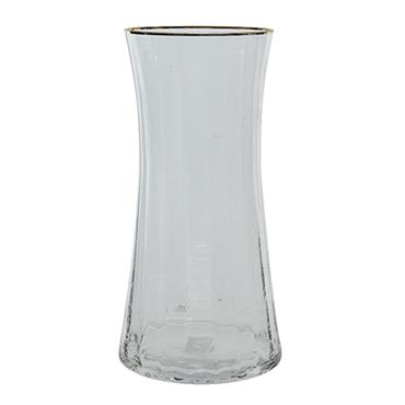 Vase Glass Rippled 28cm