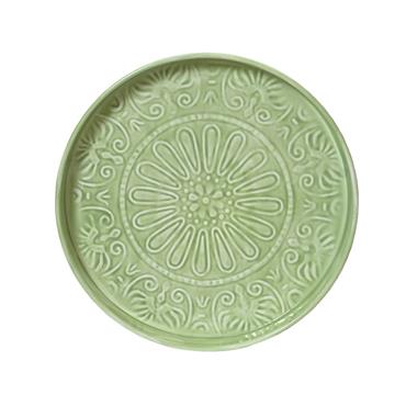 Vintage Green Deco Plate 32cm