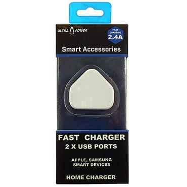 Ultra Power Dual Usb On 3 Pin Plug