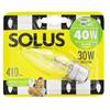 Solus 40W=30W Bc Clear Candle Halogen E/Save