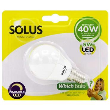 Solus 40W Ses Round Led Bulb (Dim)