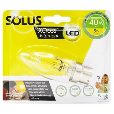 Solus  40W = 5W Candle Xcross Led