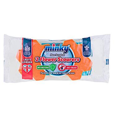 Minky Flower Scourers 2 Pack