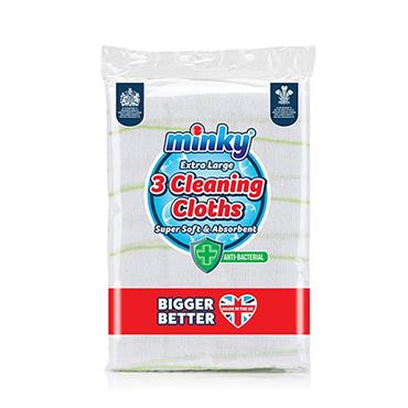 Minky Anti-Bac Cleaning Cloths 3 Pack