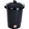 Wham Dust Bin With Secure Lid Black