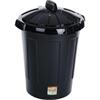 Wham Dust Bin With Secure Lid Black