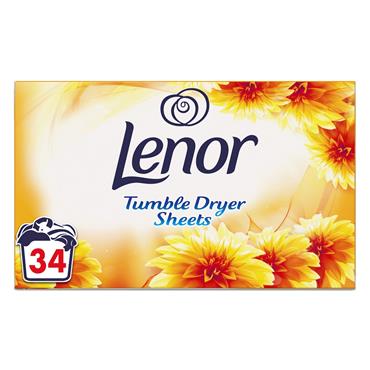 LENOR TUMBLE DRYER SHEETS SUMMER BREEZE 34 PK