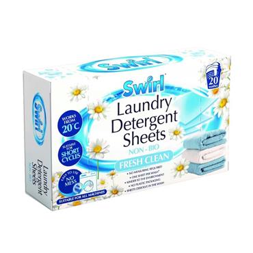 SWIRL LAUNDRY DETERGENT SHEETS FRESH 20 PACK