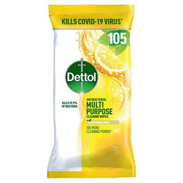 Dettol Multi-Purpose Wipes Citrus 105 Pack