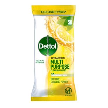 DETTOL MULTI-PURPOSE WIPES CITRUS 50 PACK