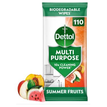 DETTOL MULTI PURPOSE WIPES SUMMER FRUIT 105PK