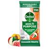 DETTOL MULTI PURPOSE WIPES SUMMER FRUIT 105PK