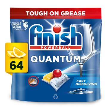 FINISH QUANTUM DISHWASHER TABS LEMON 64S