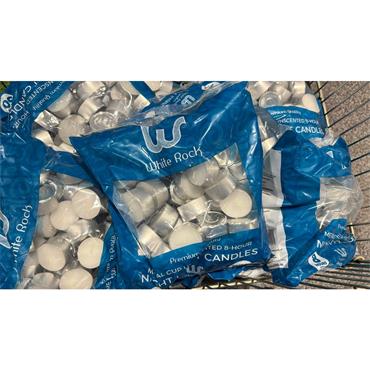 White Rock Tea Lights 50 Pack