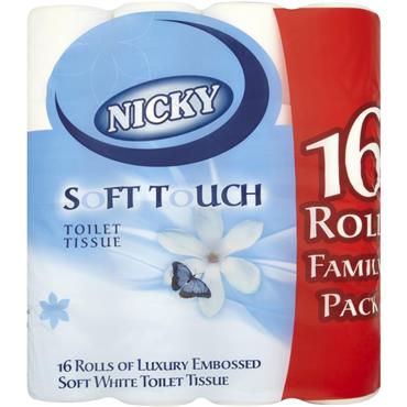 Nicky Softtouch Toilet Rolls 16 Pack