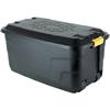 Strata Black Storage Trunk On Wheels 145L