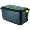 Strata Black Storage Trunk On Wheels 145L