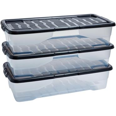 Strata Curve 30Ltr Curve Storage Box 3Pk