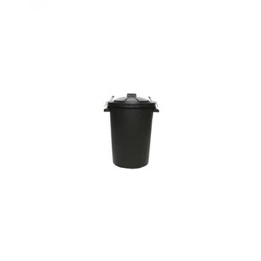 Riaar Black Pvc Dustbin With Wire Clips 85L