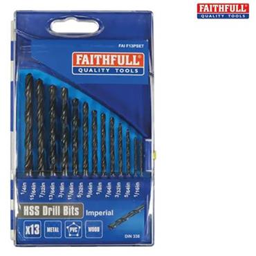 Faithfull Hss Drill Bit Set Of 13