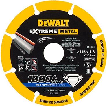 Extreme Metal Blade 115X22.23X1.3m Dt40251-Qz