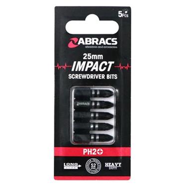 Abracs Impact Bit 25mm Ph2 5 Pack