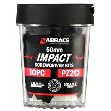 Abracs Impact Bit Pz2  50mm  10 Pack